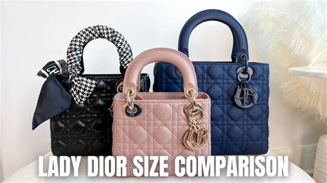 lady dior black large|Lady Dior mini vs small.